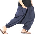 thumbnail image 1 of Royal Kurta Unisex Loose Fit Harem Pants (MEN-HAREMS-NAVY_Black, Red_Free Size), 1 of 1