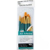 Royal & Langnickel - 10pc Gold Taklon Detail Variety Artist Paint Brushes | RSET-9155 |