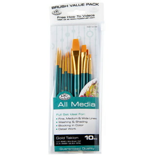 Hello Hobby Assorted Shape Synthetic Bristle Art Brushes (6 Pack), Age  Group 3+
