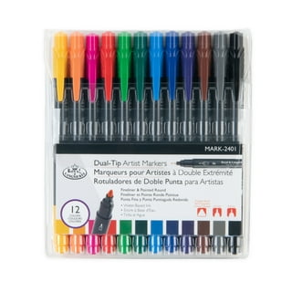 OBOSOE Dual Tip Brush Pens, Brush Pens Markers Felt Tip Pens Colouring Pens  Brush Tip Art Markers for Adults Colouring , Sketching, Painting 36-Colors  