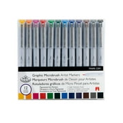 Royal & Langnickel - 12pc Graphic Microbrush Artist Markers