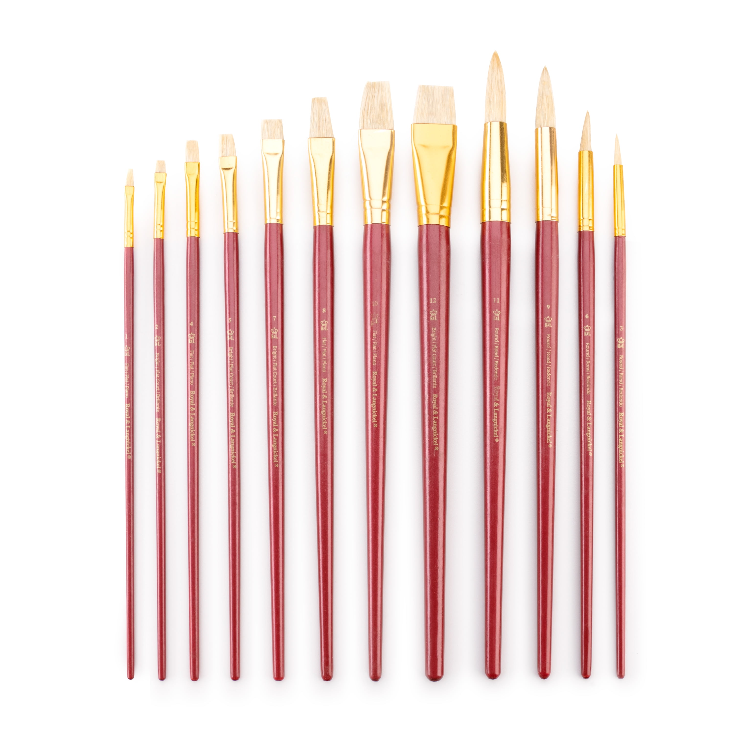 Royal & Langnickel 12pc Zip N' Close Assorted Long Handle Artist