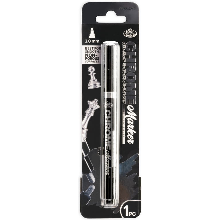 Royal & Langnickel - 2MM Silver Metallic Chrome Marker - Walmart.com