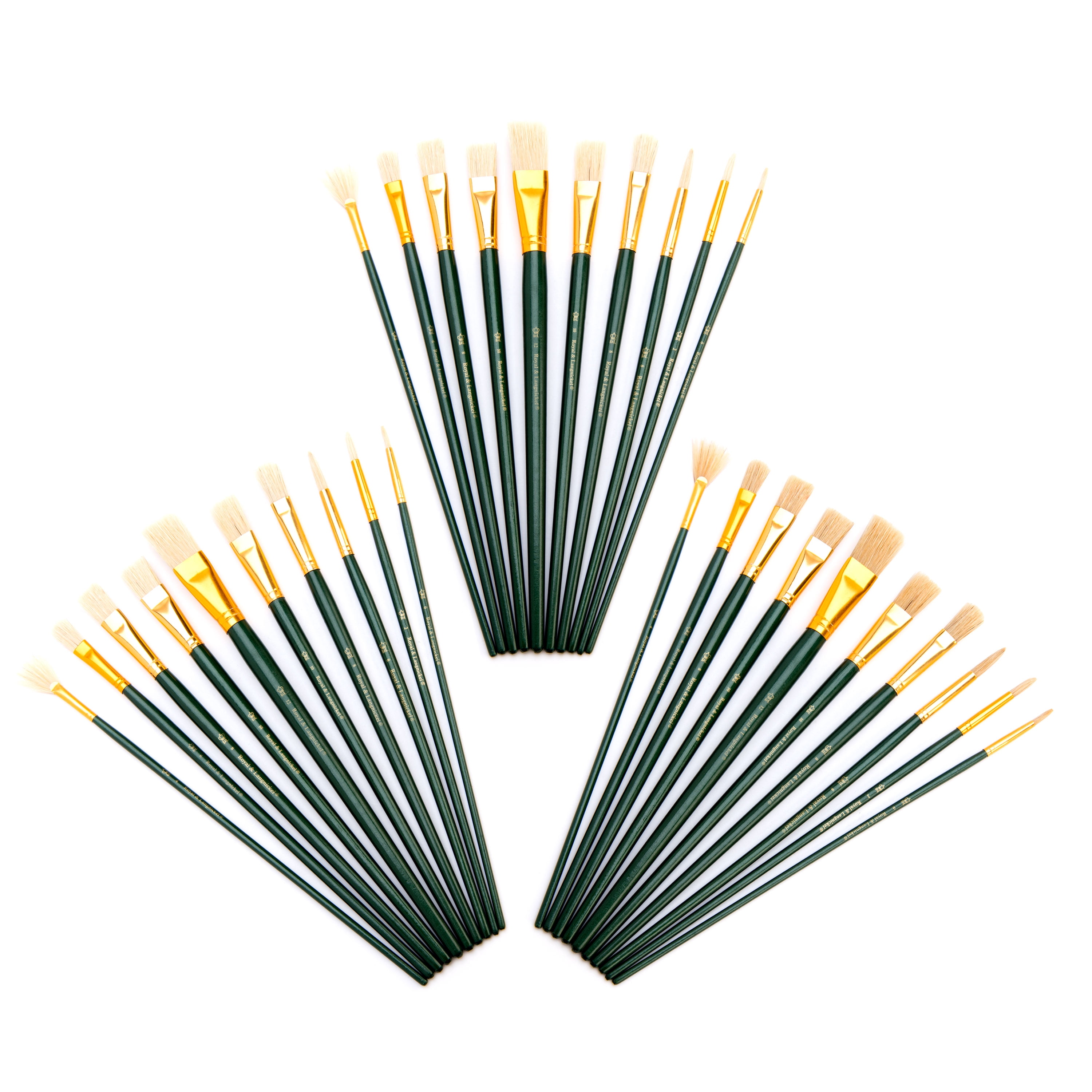 Royal & Langnickel - 30pc Super Value Long Handle Brush Set, For Acrylic and Oil Paints