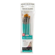 Royal & Langnickel Angular Gold Taklon All Media Art Brush Set 4 Pieces