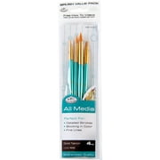 Royal & Langnickel - 4pc Gold Taklon All Media Round Variety Paint Brush Set