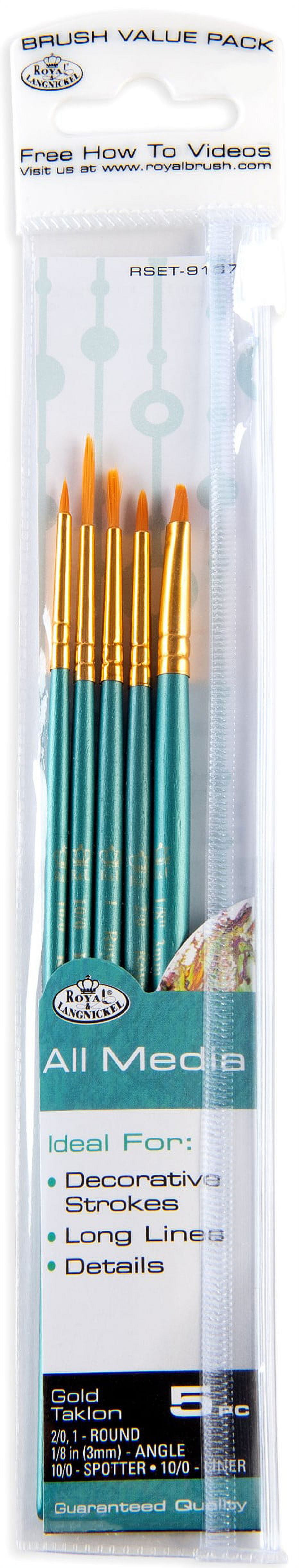 Royal & Langnickel-Gold Taklon Value 10-Pack Brush Set