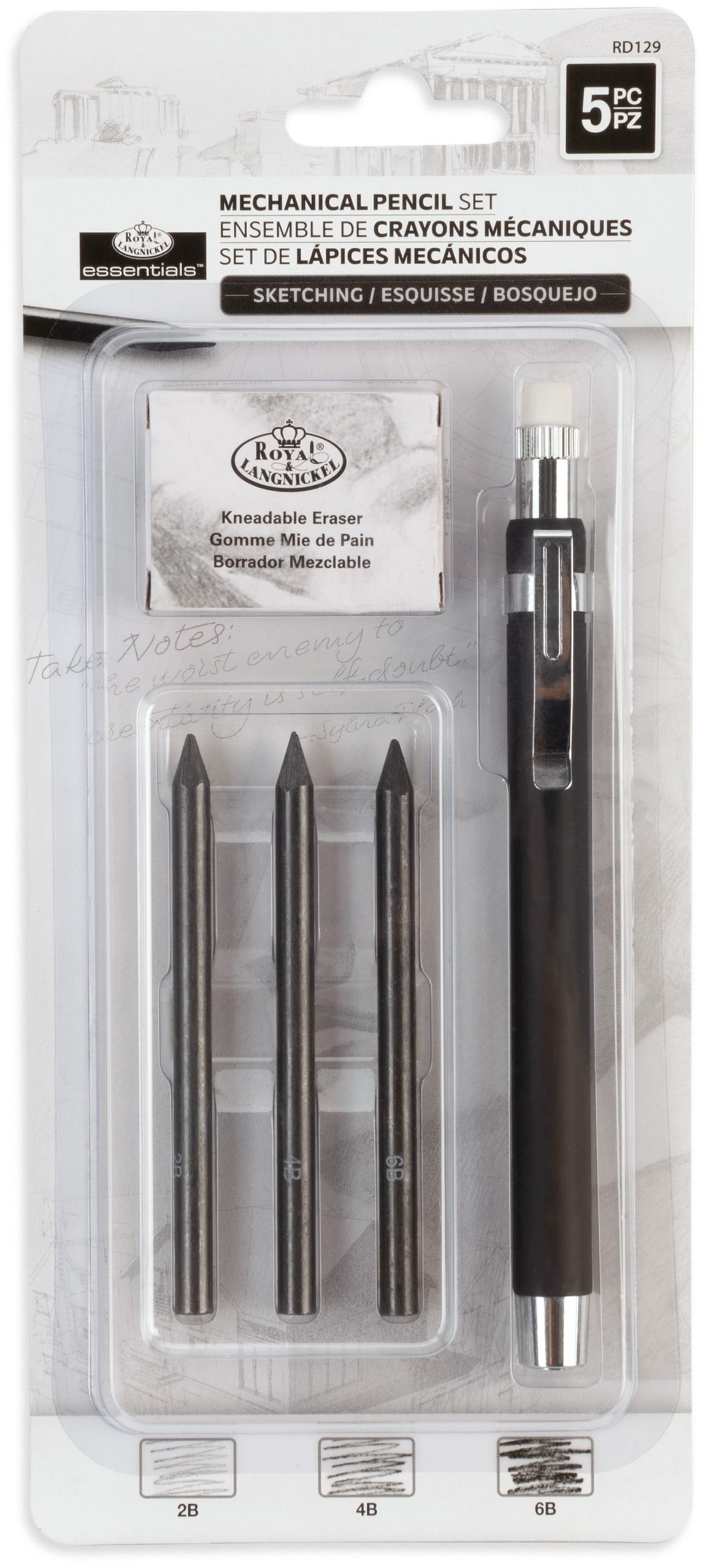 Royal & Langnickel 5pc Mechanical Pencil Set