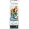thumbnail image 1 of Royal & Langnickel - 8pc Gold Taklon Detail Variety Artist Paint Brushes | RSET-9186 |, 1 of 7