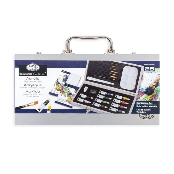 Royal & Langnickel Essentials 25pc Acrylic Painting Travel Art Set