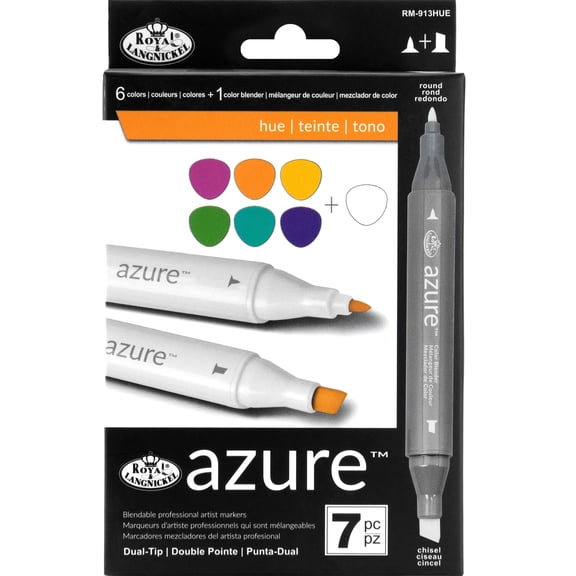 Royal & Langnickel Azure 7 pc Hue Color Marker Set