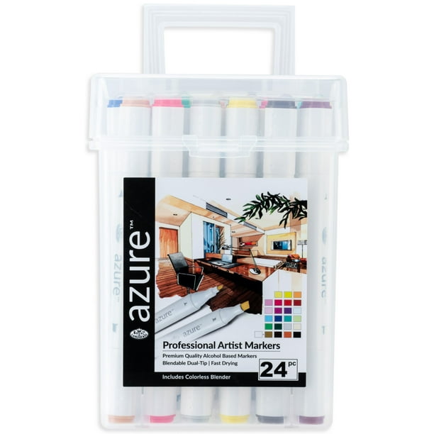 Royal &amp; Langnickel - Azure Dual Tip Alcohol Marker Set 24pc - Basic ...