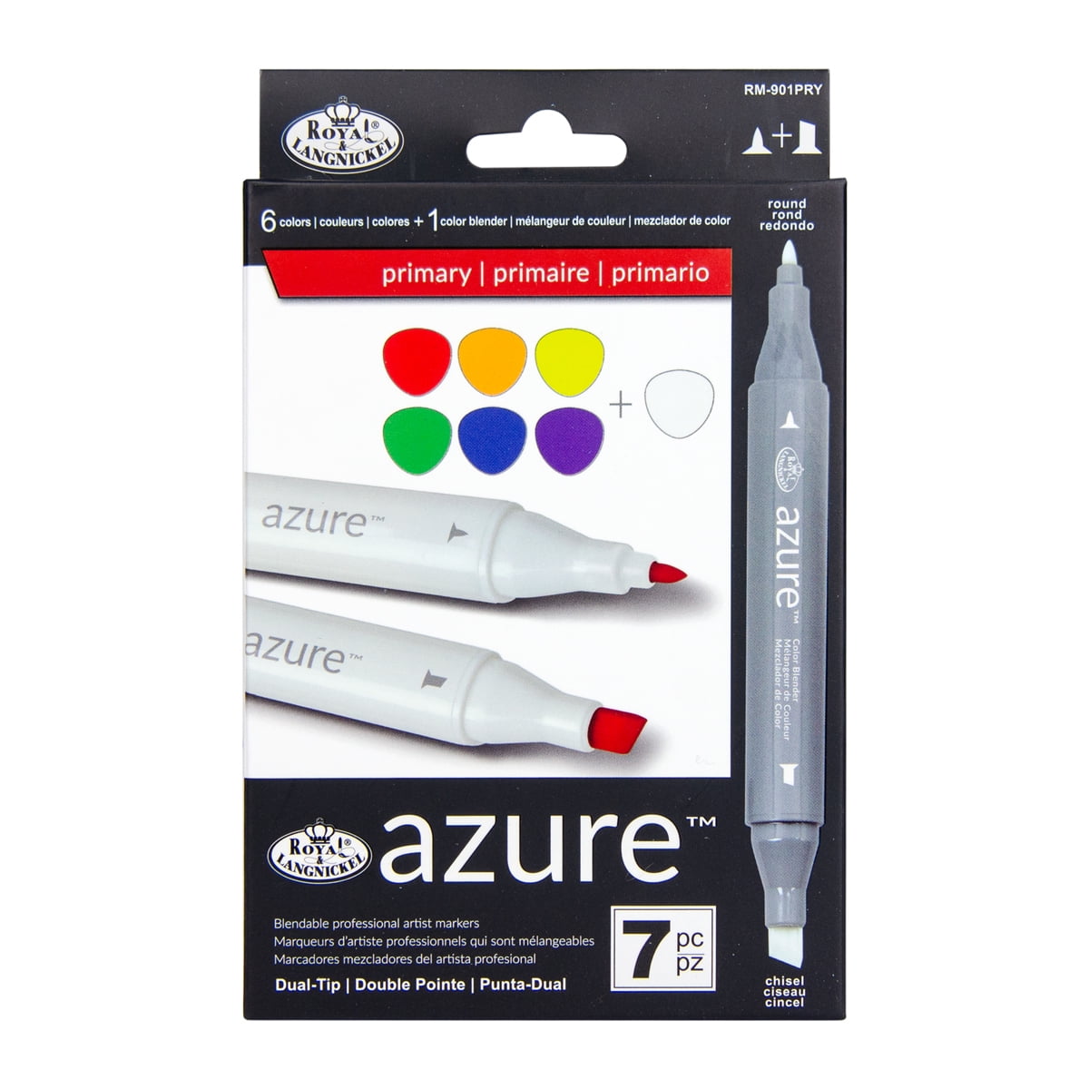 Royal & Langnickel Azure Markers, Alcohol-Based, Dual-Tip, Assorted Colors,  Set of 78