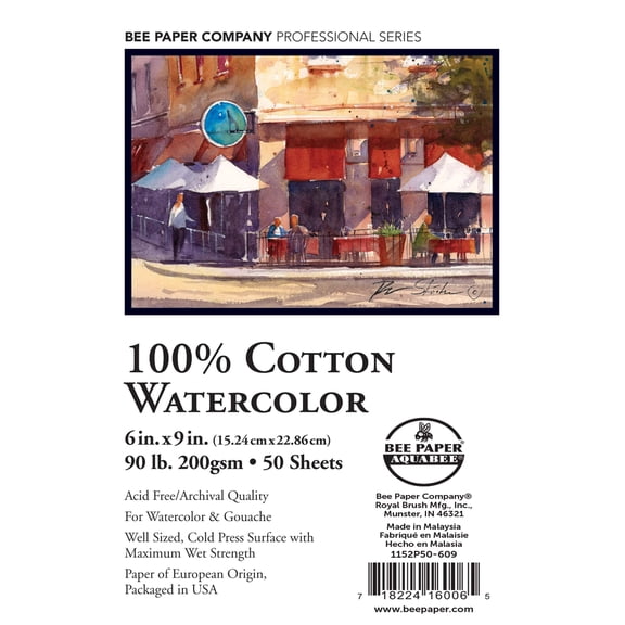 Royal & Langnickel - Bee Paper Company 100% Cotton Watercolor Paper – 90 lb.