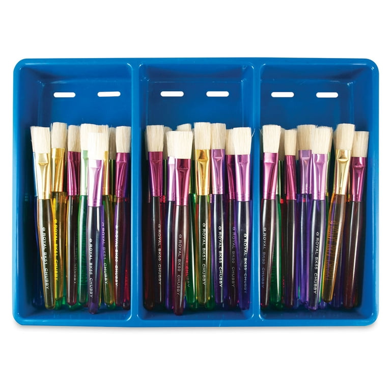 Crayola Big Paintbrush Set, Flat, 4 per Pack, 4 Packs
