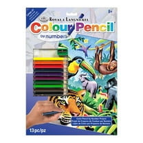 CPN4 | Colour Pencil by numbers™ 13pc 8.75" x 11.75" Jungle Animals Project