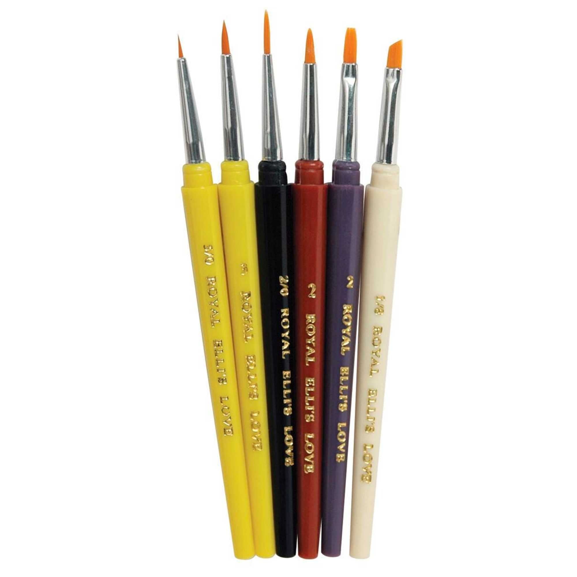 Royal and Langnickel Ellie's Love Taklon Paintbrush Set: 6 pack