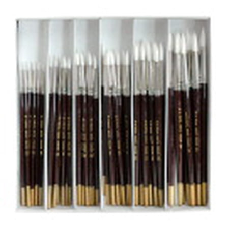 Brush Clssrm White Taklon Rnd Set Of 72