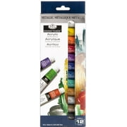 Royal & Langnickel - Essentials 12ml Acrylic Paint Set, Metallic, 12 Colors