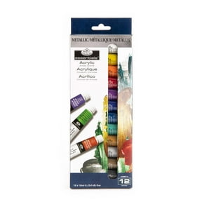 Royal & Langnickel Essentials 12ml 12 Colors Metallic Artist Acrylic Paint Set 12 Pack