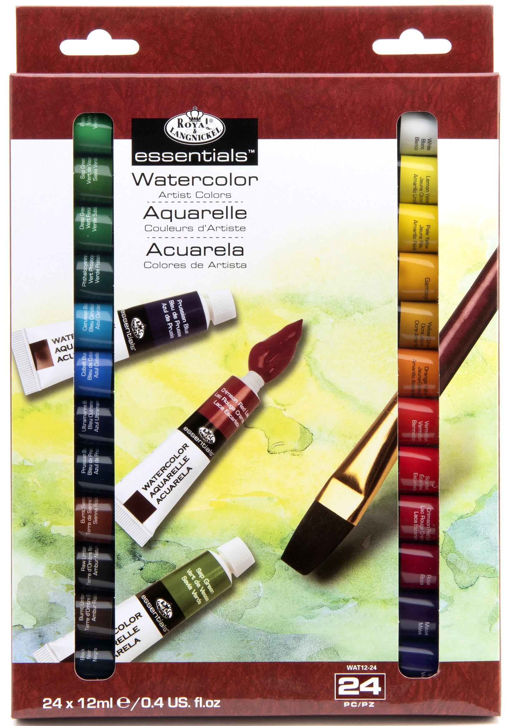 Prang Watercolor Paint Cakes, Assorted Colors, 8/pkg