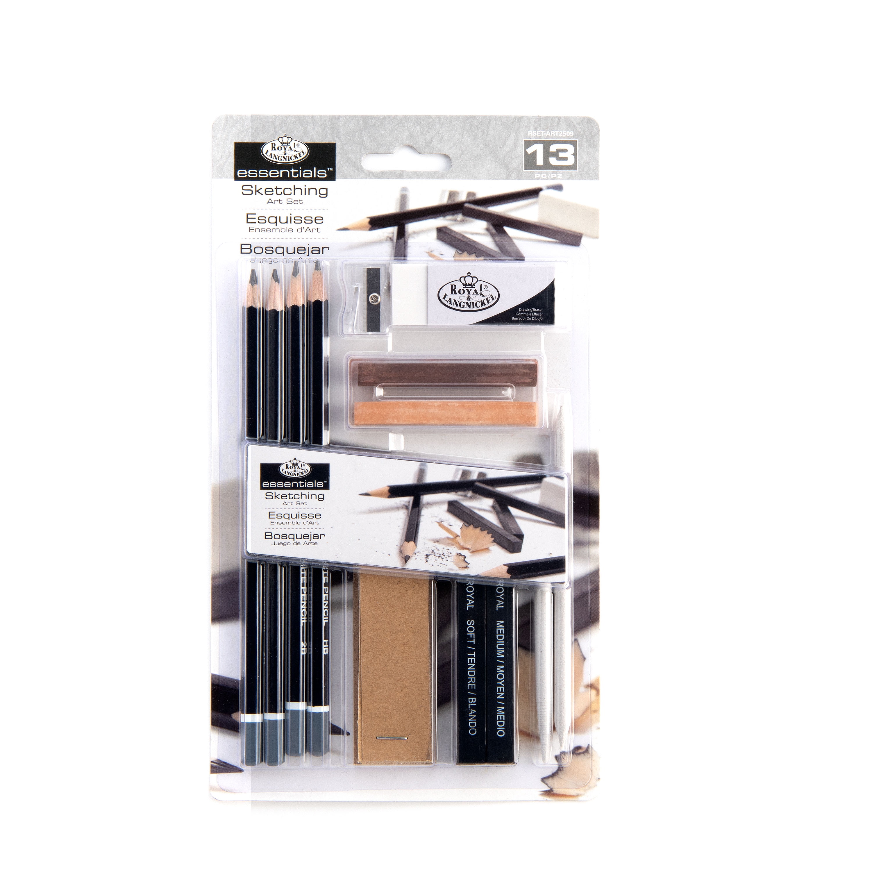 Royal & Langnickel Essentials - 8pc Charcoal Sketching Pencil Set with Mini  Tin 