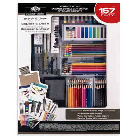 Royal & Langnickel Essentials - 157pc Sketching & Drawing Art Set, for Beginner to Advanced Artists