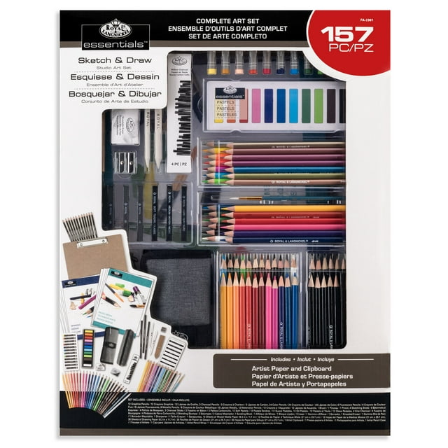 Royal & Langnickel Essentials 157pc Sketching & Drawing Art Set, for