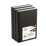 Royal & Langnickel Essentials - 3 Pack 5.5" x 8.5" Hardbound Drawing Sketch Book - 110 Sheets, 65lb. Paper