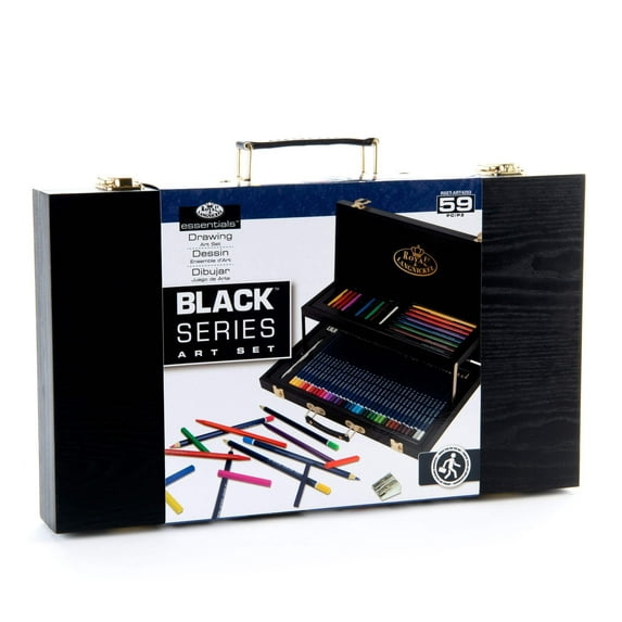 Royal & Langnickel Essentials™ 59pc Black Series Drawing Art Set