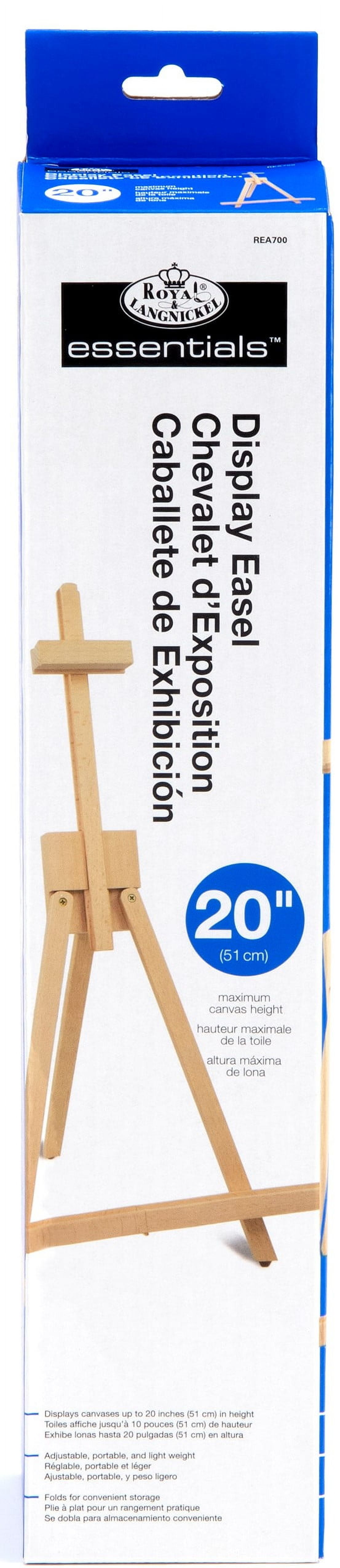 Royal & Langnickel - Essentials Adjustable Tabletop Wood Easel, Tripod Display, 20" Max