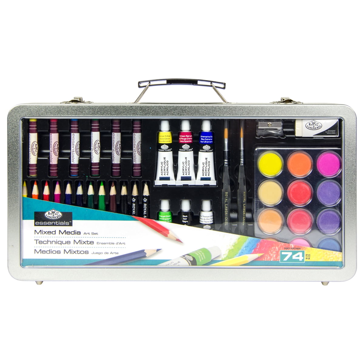 Essentials Oil Deluxe Art Set in Clearview Case (32pc) Royal & Langnickel
