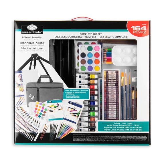 Royal & Langnickel Essentials Mixed Media Art Set with Satchel - Artist Drawing & Painting 164 piece