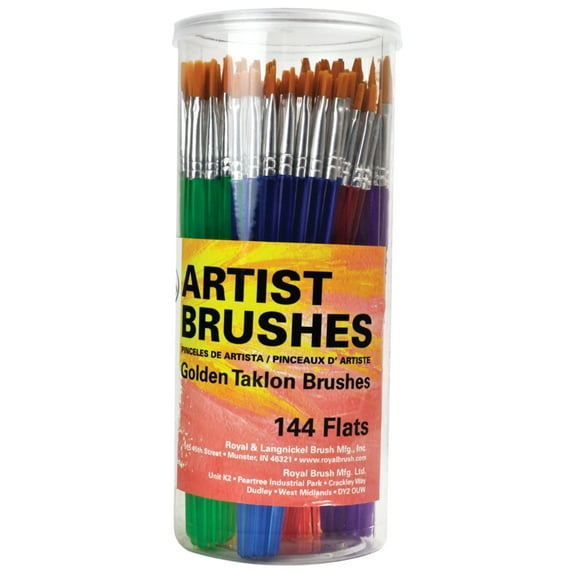 GT FLAT BRUSH CANSTR 144PC