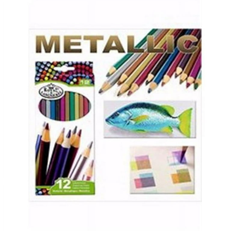 Royal Langnickel Metallic Colored Pencils, 12 Count 