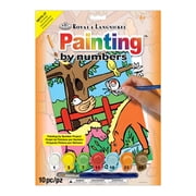 My First Paint By Number Kit 8.75"X11.375"-Farm Animals, Pk 3, Royal Brush