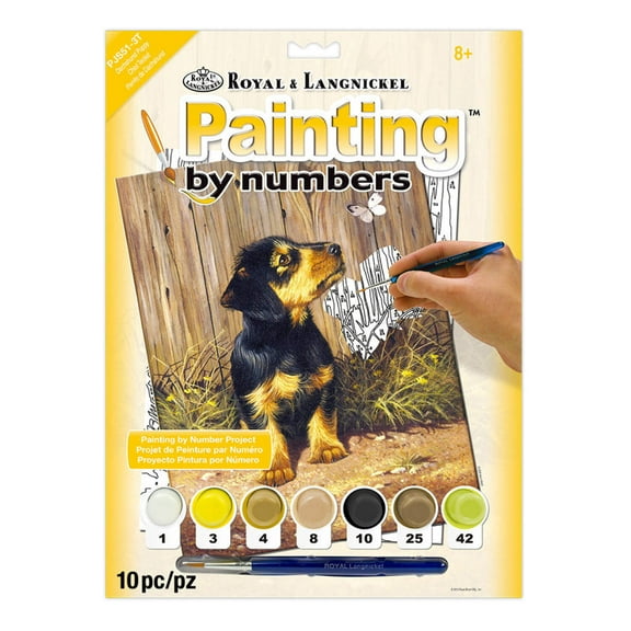Royal & Langnickel Painting by Numbers Junior Small Art Activity Kit, Dachshund Puppy (PJS51)