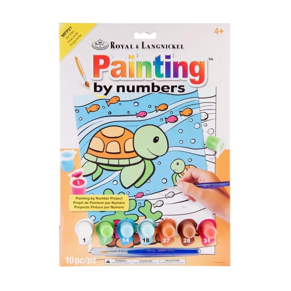 Royal & Langnickel Painting by numbers Children's 10pc Sea Turtles Painting Project
