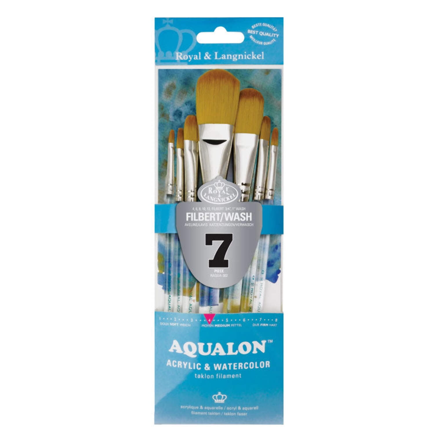 Royal And Langnickel Aqualon Wisp Angular Brush Set (Pack Of 5 - View #5
