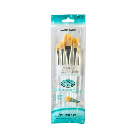 Royal & Langnickel Aqualon Filbert Wisp Brush Set-5/Pkg