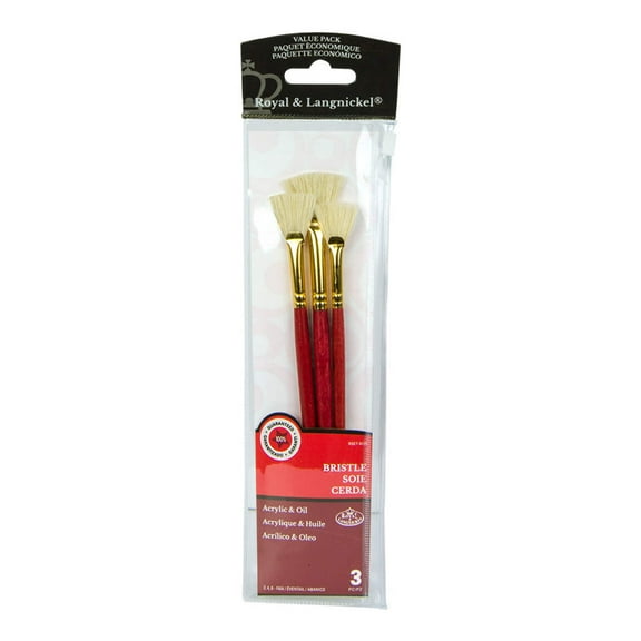Royal & Langnickel 3pc Bristle Fan Brush Set