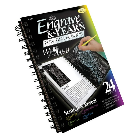 Royal & Langnickel Engraving Art Wildlife of the World Fun Travel Book