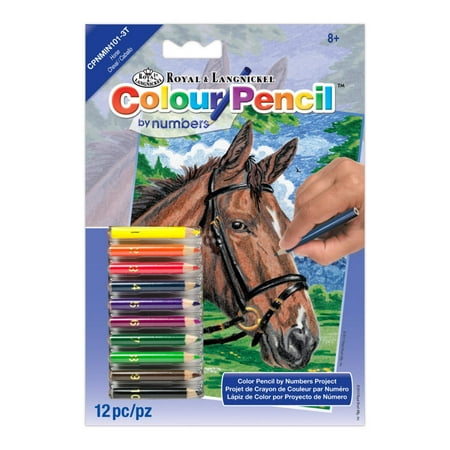 Royal & Langnickel(R) Mini Color Pencil By Number Kit 5"X7"-Horse