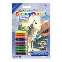CPNMIN-111 | Colour Pencil by numbers™ 12pc 5" x 7" Wolves Project