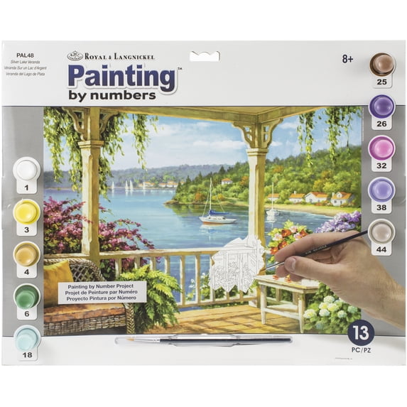 Paint By Number Kit 15.375"X11.25"-Silver Lake Veranda
