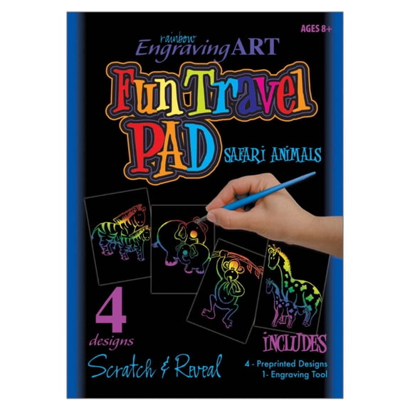 Royal & Langnickel Engraving Art Safari Animals Fun Travel Pad
