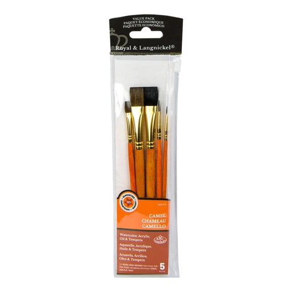 RSET-9115 | 5pc Camel Hair Variety Brush Set