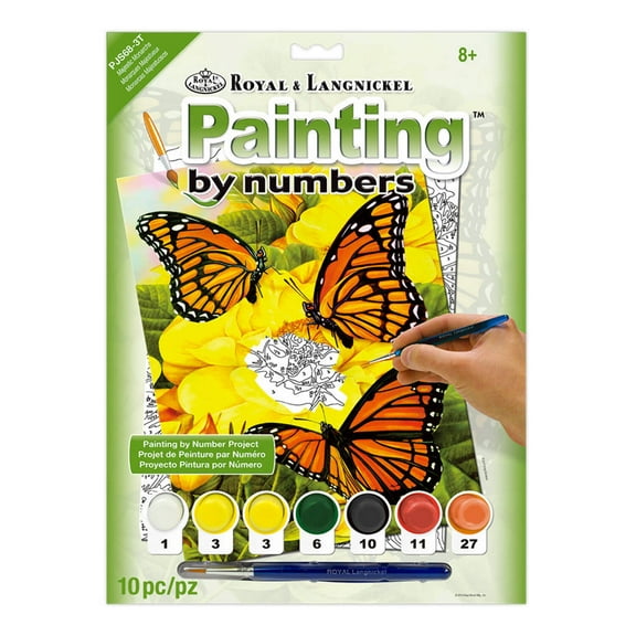 Royal & Langnickel Small Paint By Number Kit 8.75"X11.75"-Majestic Monarchs