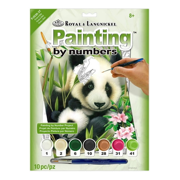 Royal & Langnickel Small Paint By Number Kit 8.75"X11.75"-Panda & Baby