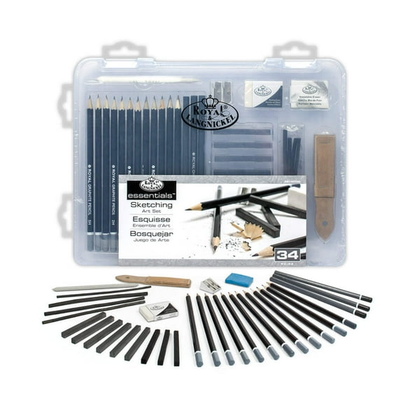 Royal & Langnickel Sketching Small Clear Art Set - 34pc